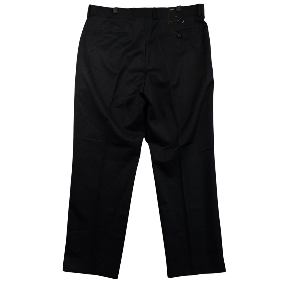 Banana Republic Dress Pants Men 38x32 Black Pinstripe Wool Blend 570633-00-1 NWT